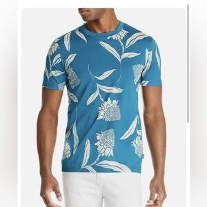 Hugo Boss Men’s Teal Floral Graphic cotton